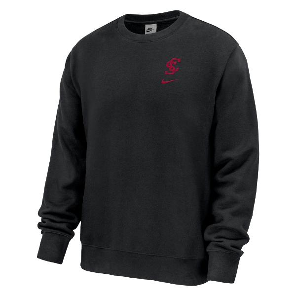 Santa Clara Broncos Nike Club Fleece Crew, Black; $90.00