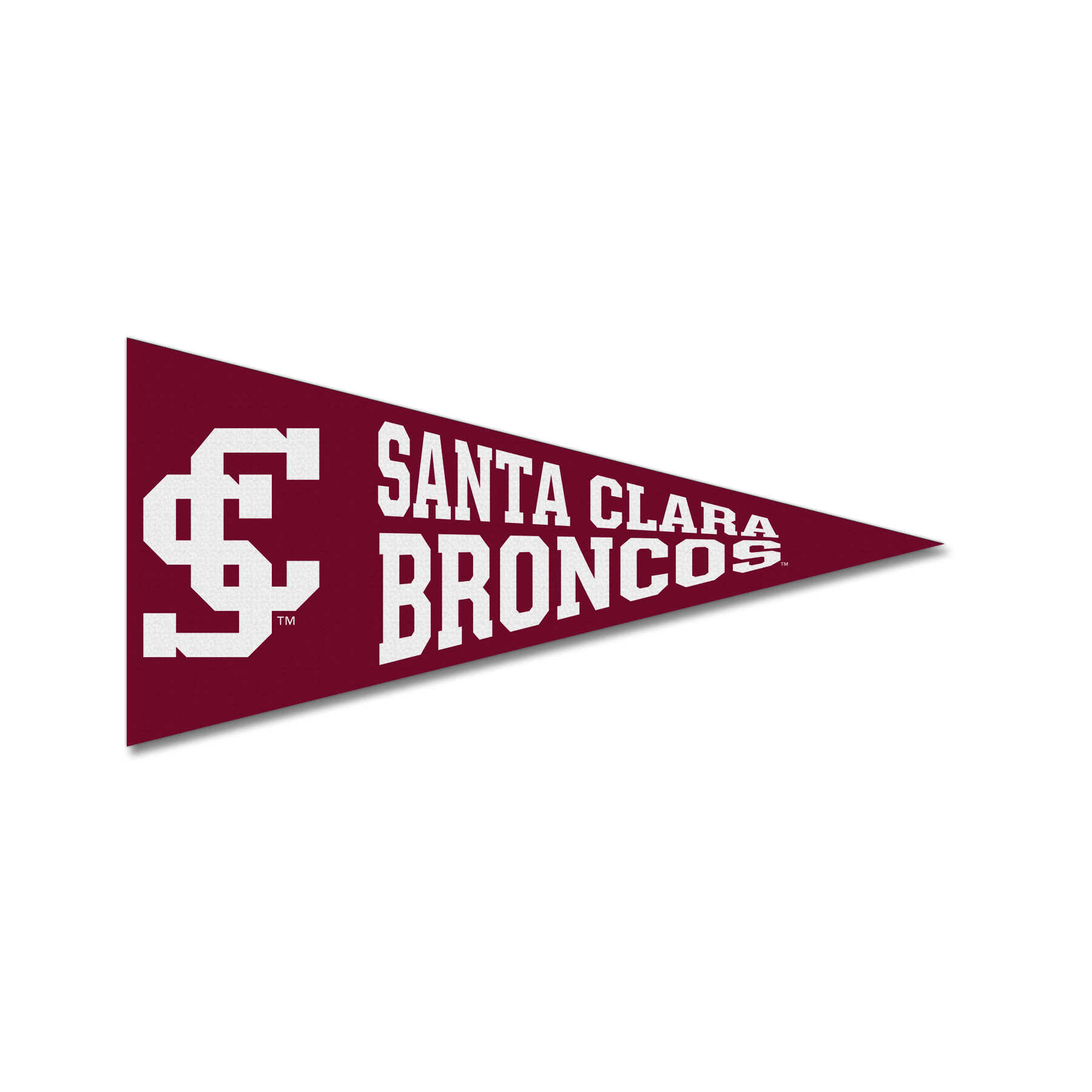 image of: Santa Clara Broncos Felt Pennant Magnet