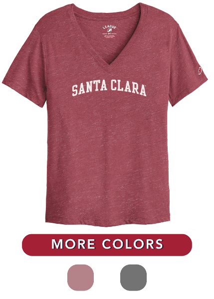 Santa Clara Broncos Women's Intramural Boyfriend V-Neck Short Sleeve Tee; $36.98