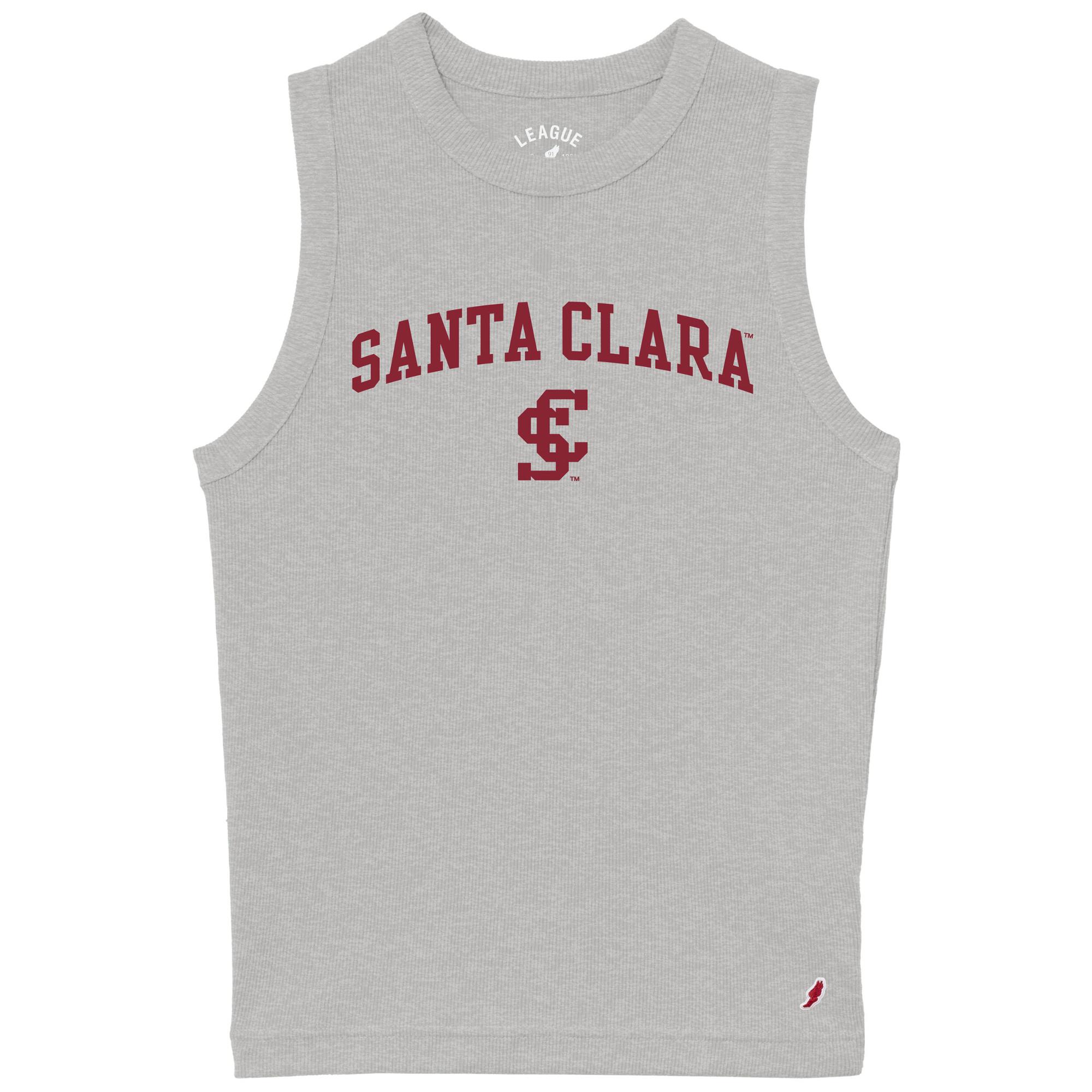 image of: Santa Clara Broncos Women's Retro Rib Tank, Steel Grey