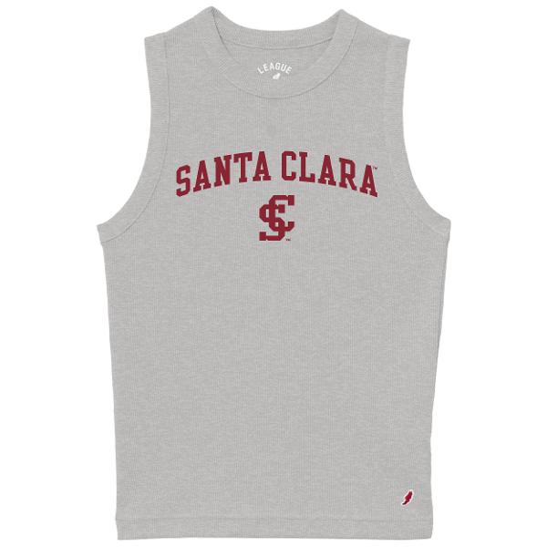 Santa Clara Broncos Women's Retro Rib Tank, Steel Grey; $44.98