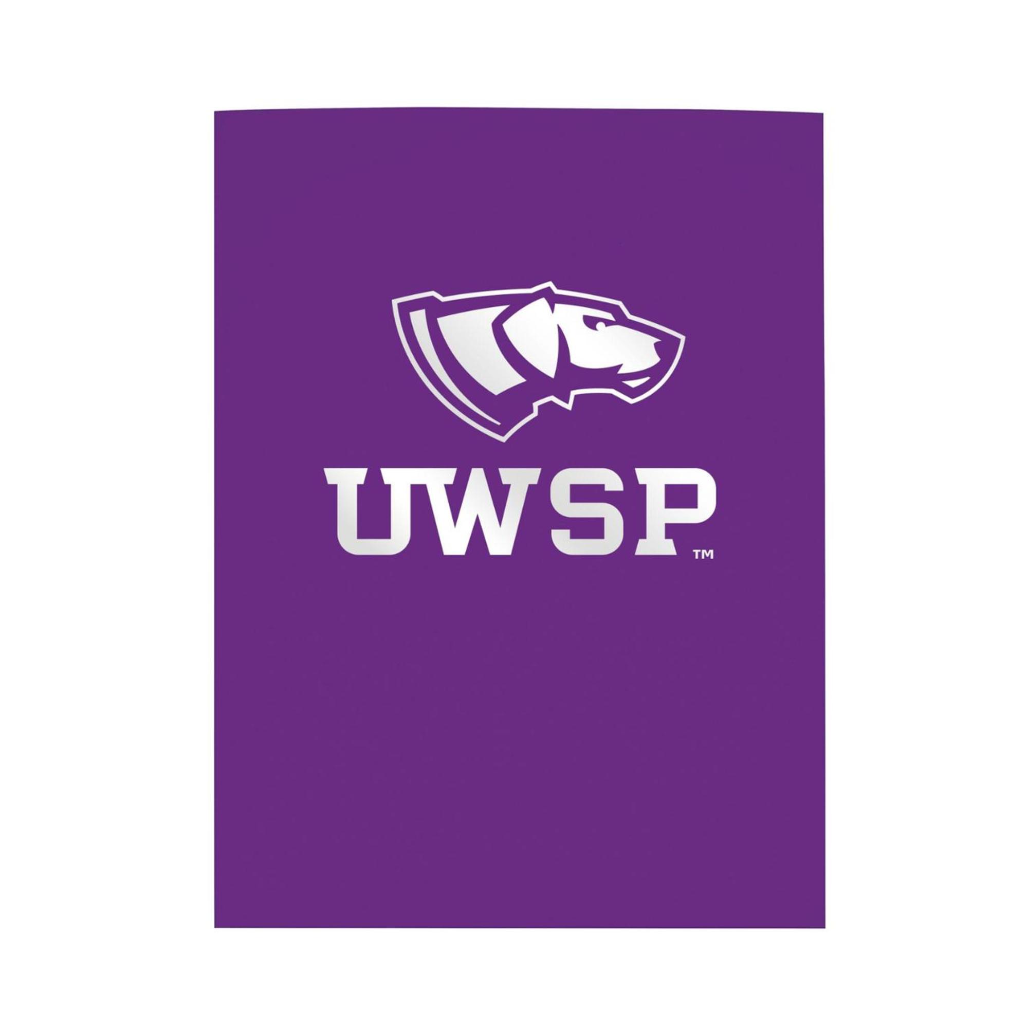 Product image 1 of 1 for UWSP Gloss Paper Folder, Purple
