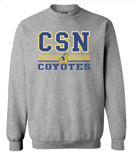 CSN CREW SWEAT THAMES BARS ASH GREY; $54.99