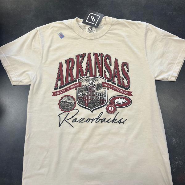 Arkansas Razorbacks Collegiate Badges SS Crew; $37.98