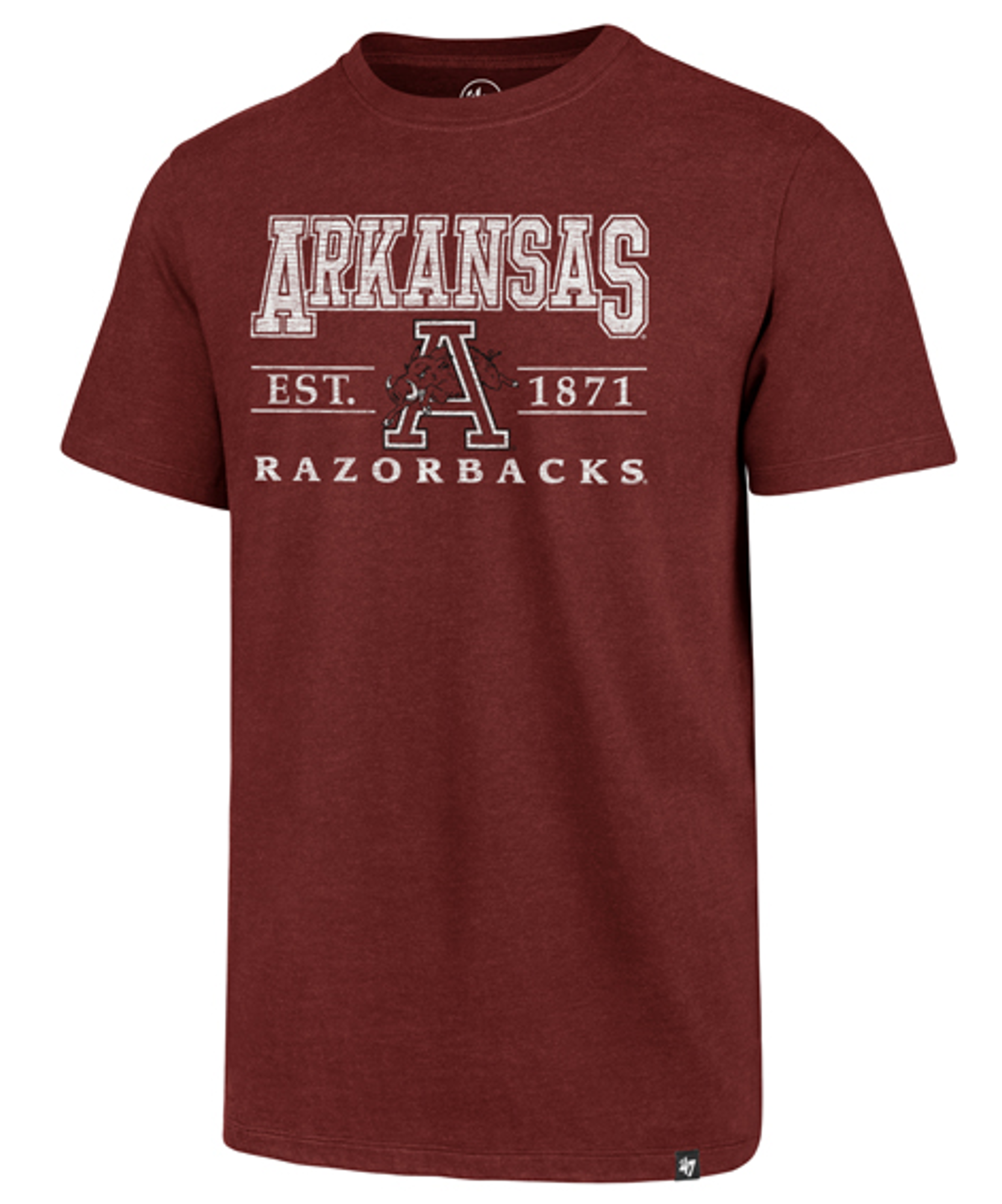 image of: Arkansas Razorbacks '47 Vintage Walk On Club Tee- Cardinal