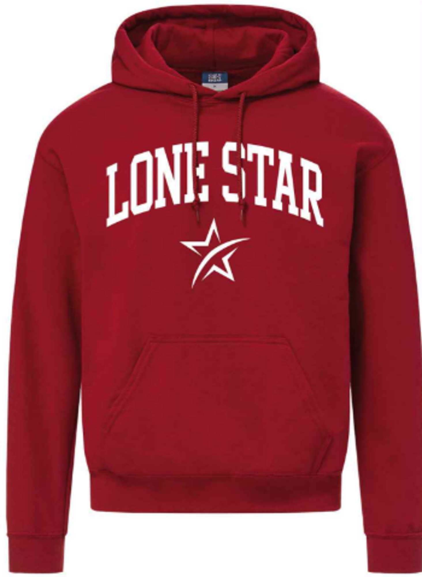 Product image 1 of 1 for Lone Star College Arched Star Fundamental Fleece Hoodie, Red