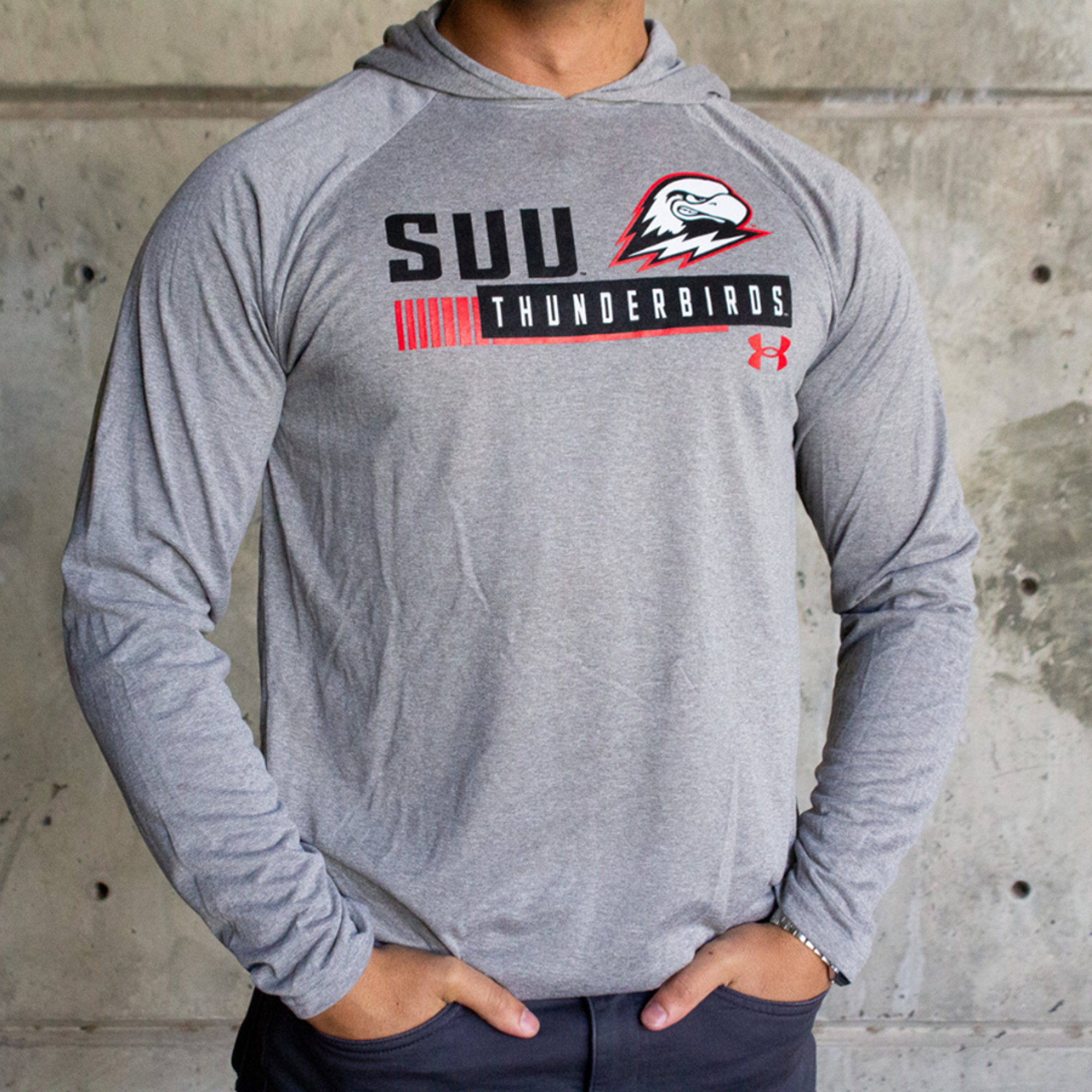 image of: Under Armour SUU Thunderbirds Long Sleeve Hooded Tee