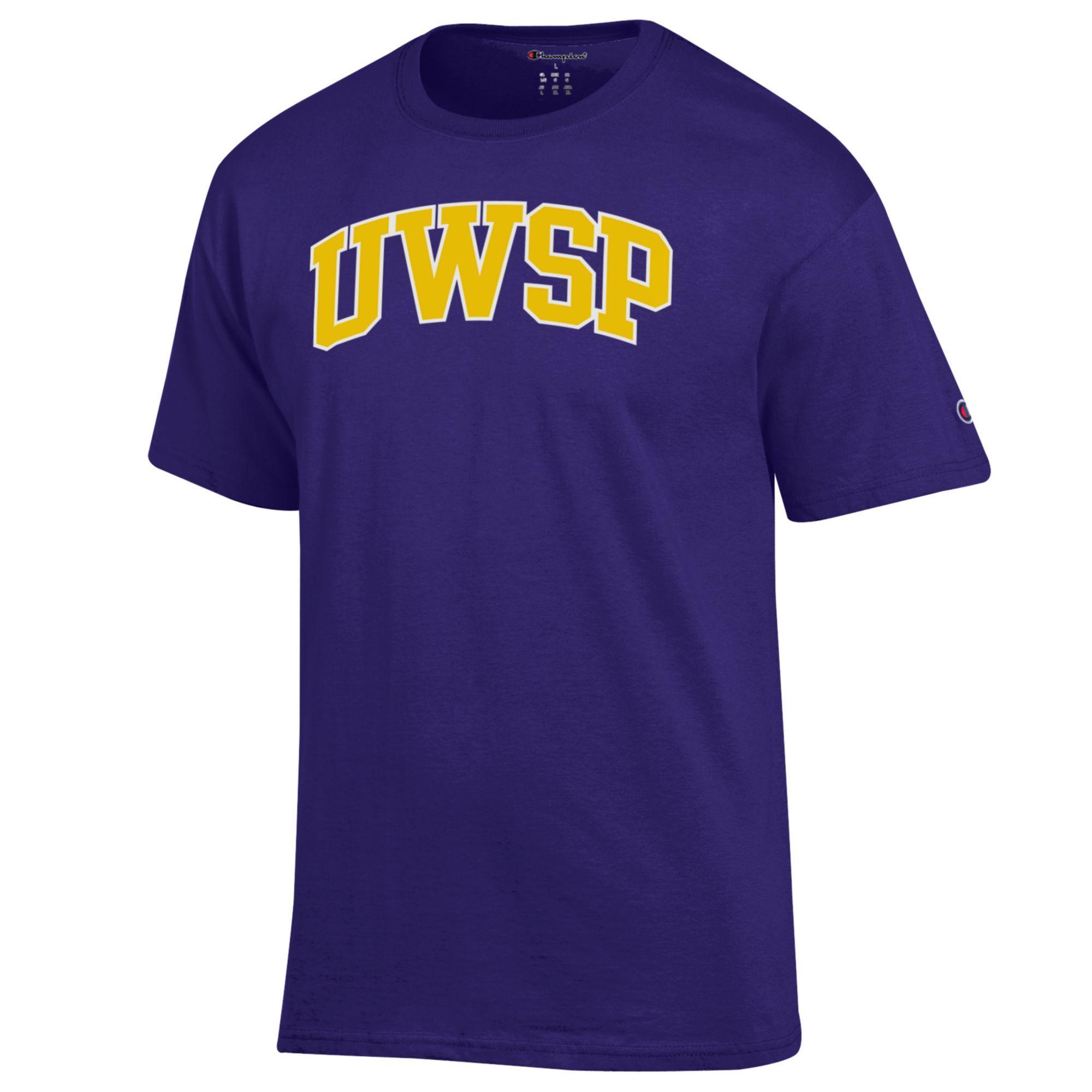 Product image 1 of 1 for UWSP Champion Basic Tee Shirt, Purple