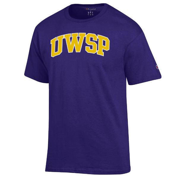 UWSP Champion Basic Tee Shirt, Purple; $24.98