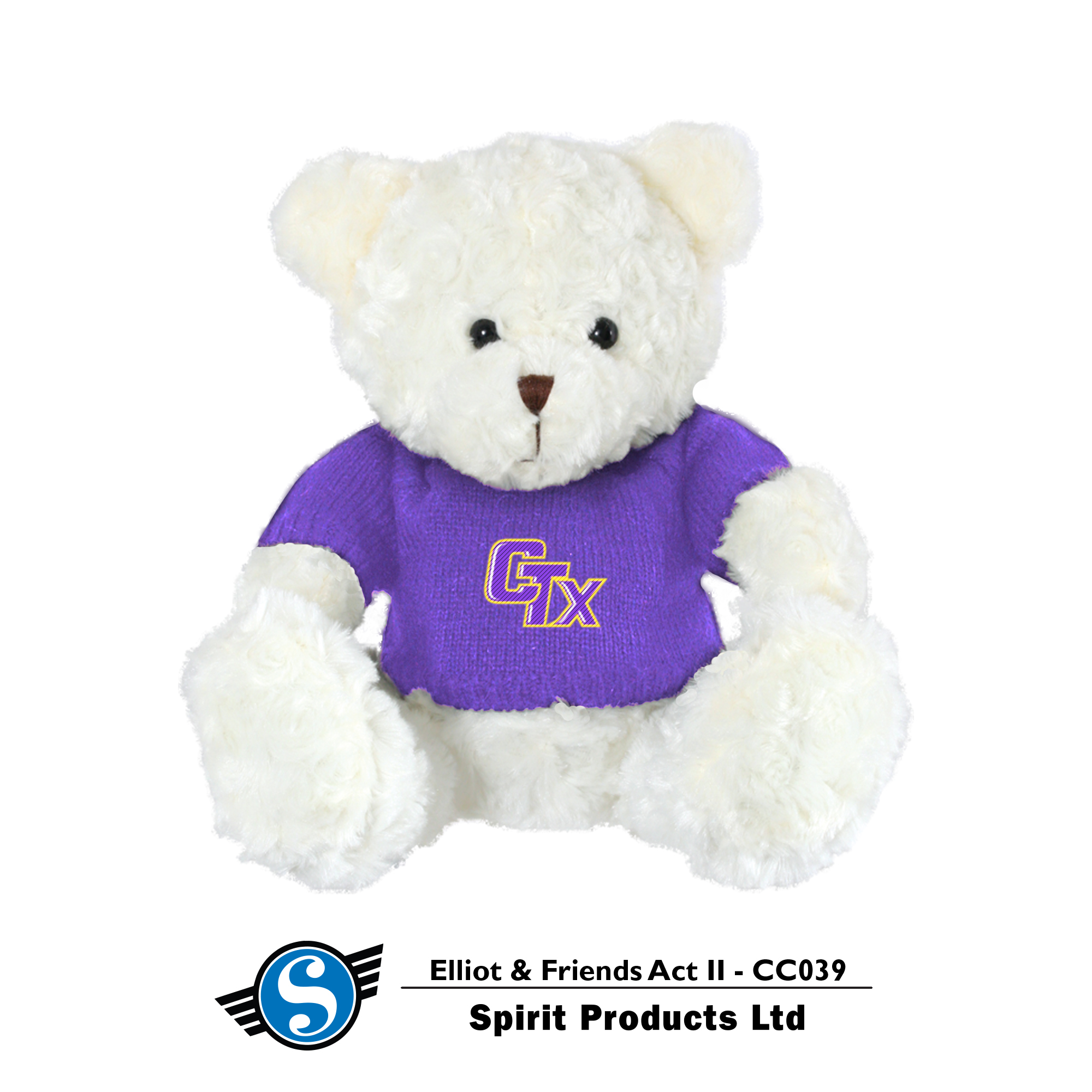 image of: Plush Bear in CTX Sweater - Ivory