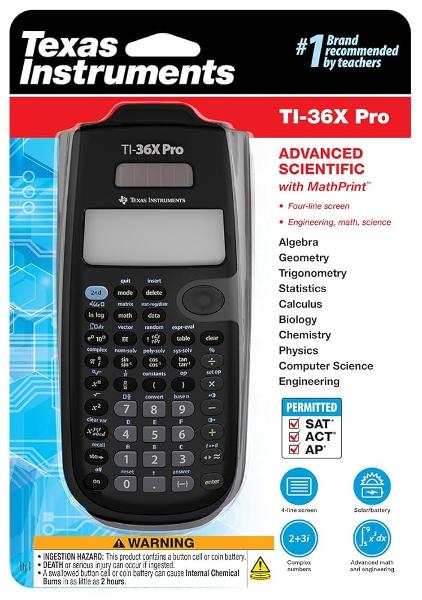 TI 36X Pro Solar Scientific Calculator; $34.99