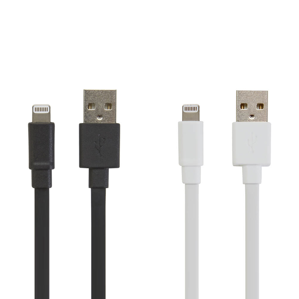 image of: Charge MAXX Charging Cable - Black-White - Lightning