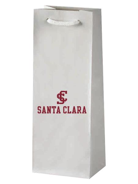 Santa Clara University Matte Laminated Bottle Tote, White; $12.98
