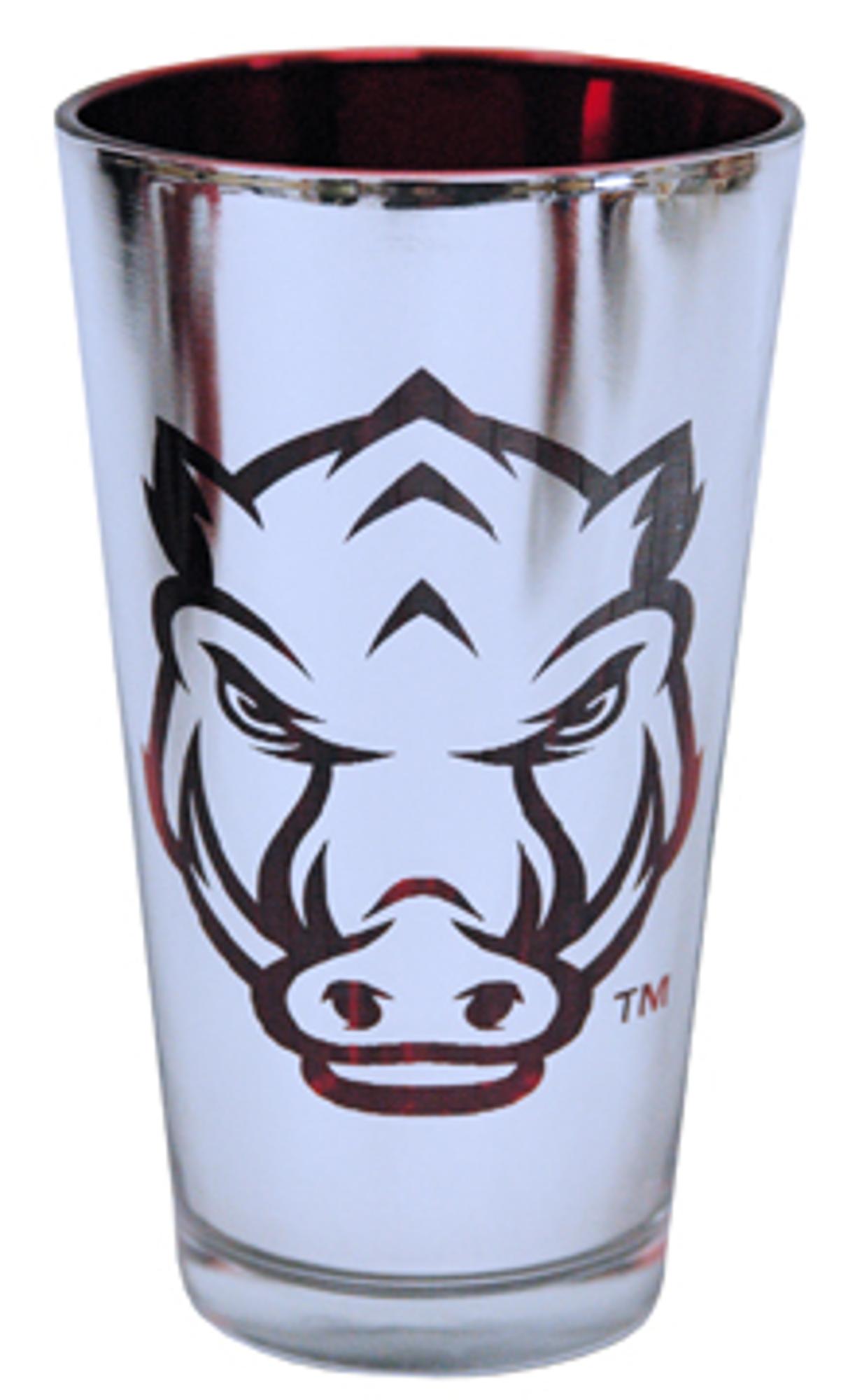 image of: Arkansas Razorbacks Lasercut Front Facing Hog Pint Glass