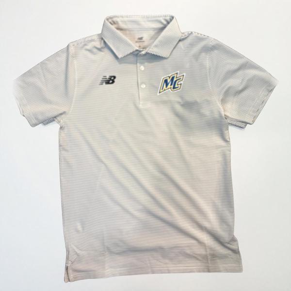 New Balance Heights Polo - Grey Micro Stripes; $129.99