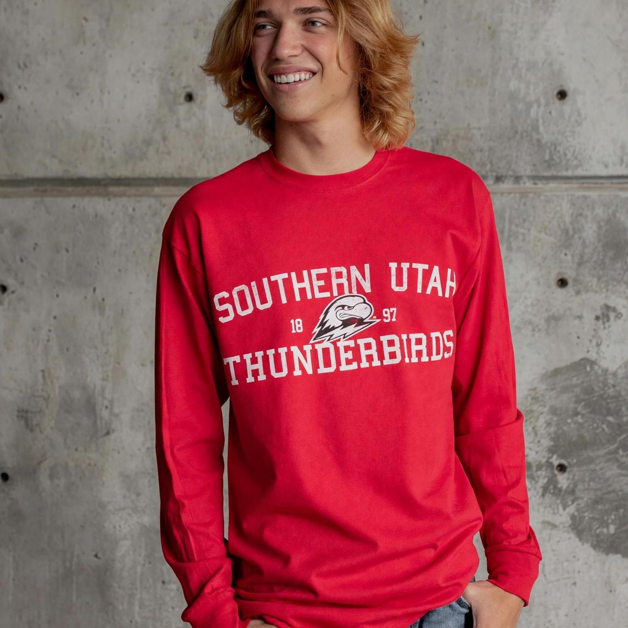 Product image 1 of 1 for Ouray Southern Utah Thunderbirds Red Long Sleeve Tee