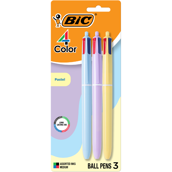 BIC 4 COLOR PASTEL 3PK; $13.23