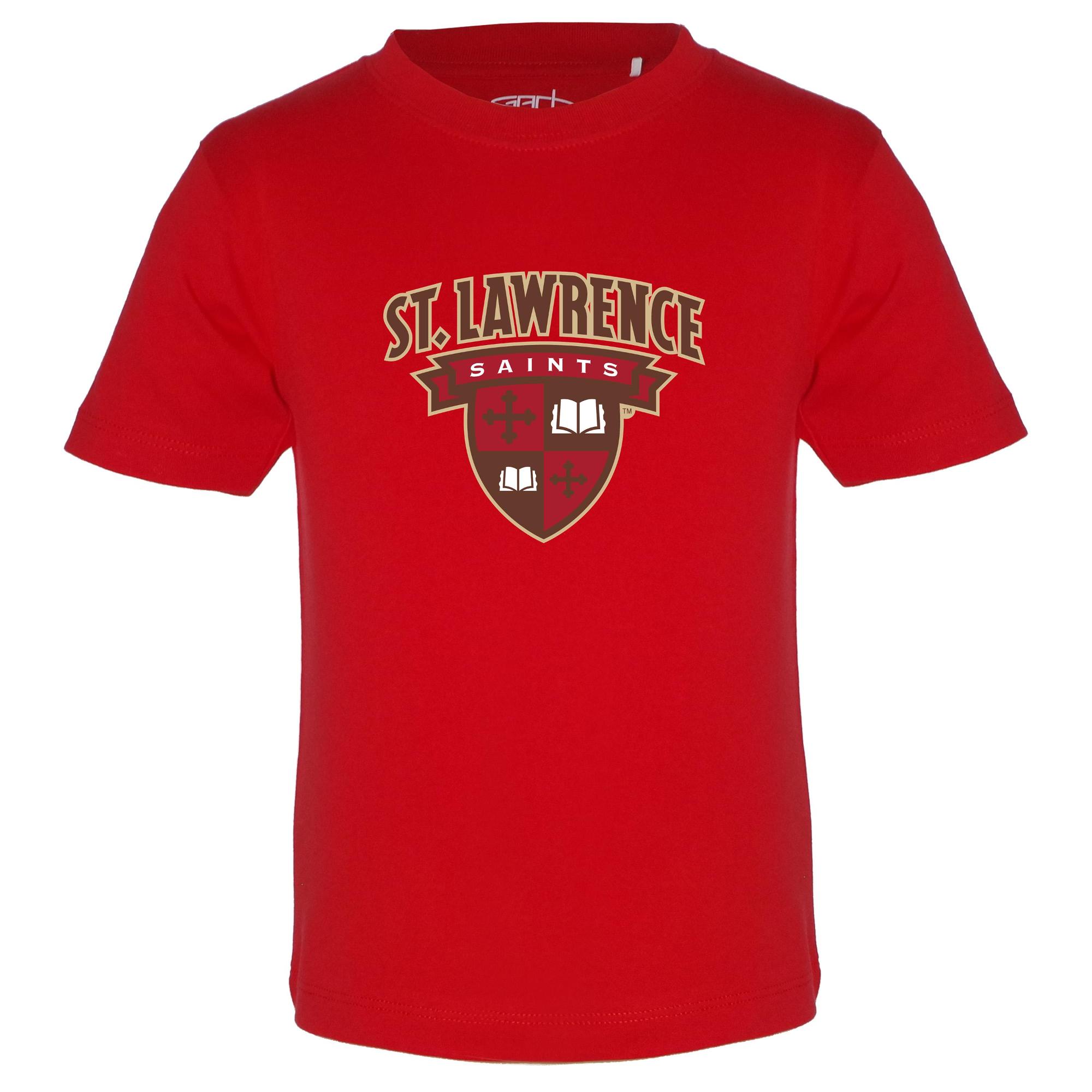 image of: Toddler Tee Red with St. Lawrence Saints Shield