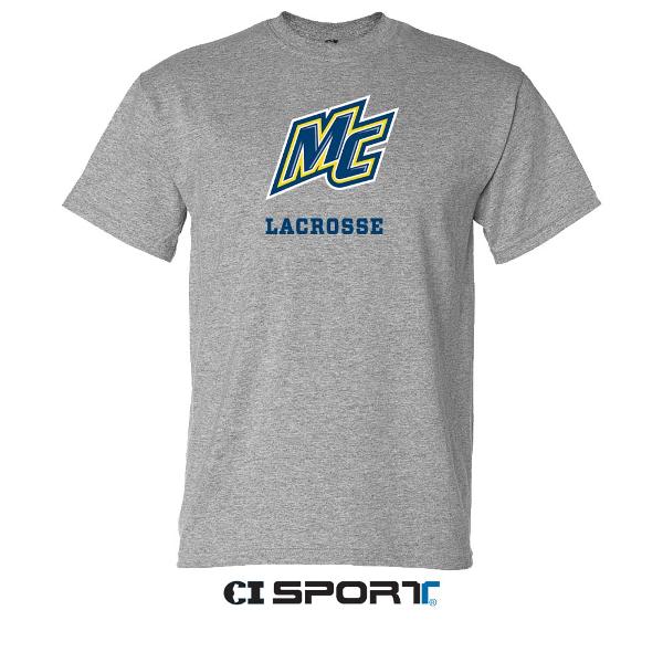 MC Lacrosse Tee Heather Grey; $18.99