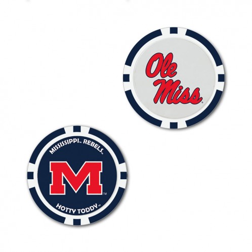 image of: Ole Miss Golf Poker Chip Oversized Ball Marker Single