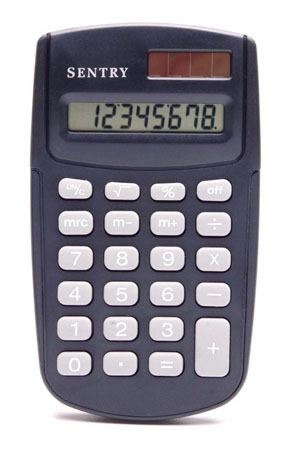 image of: Dual-Power Basic Calculator