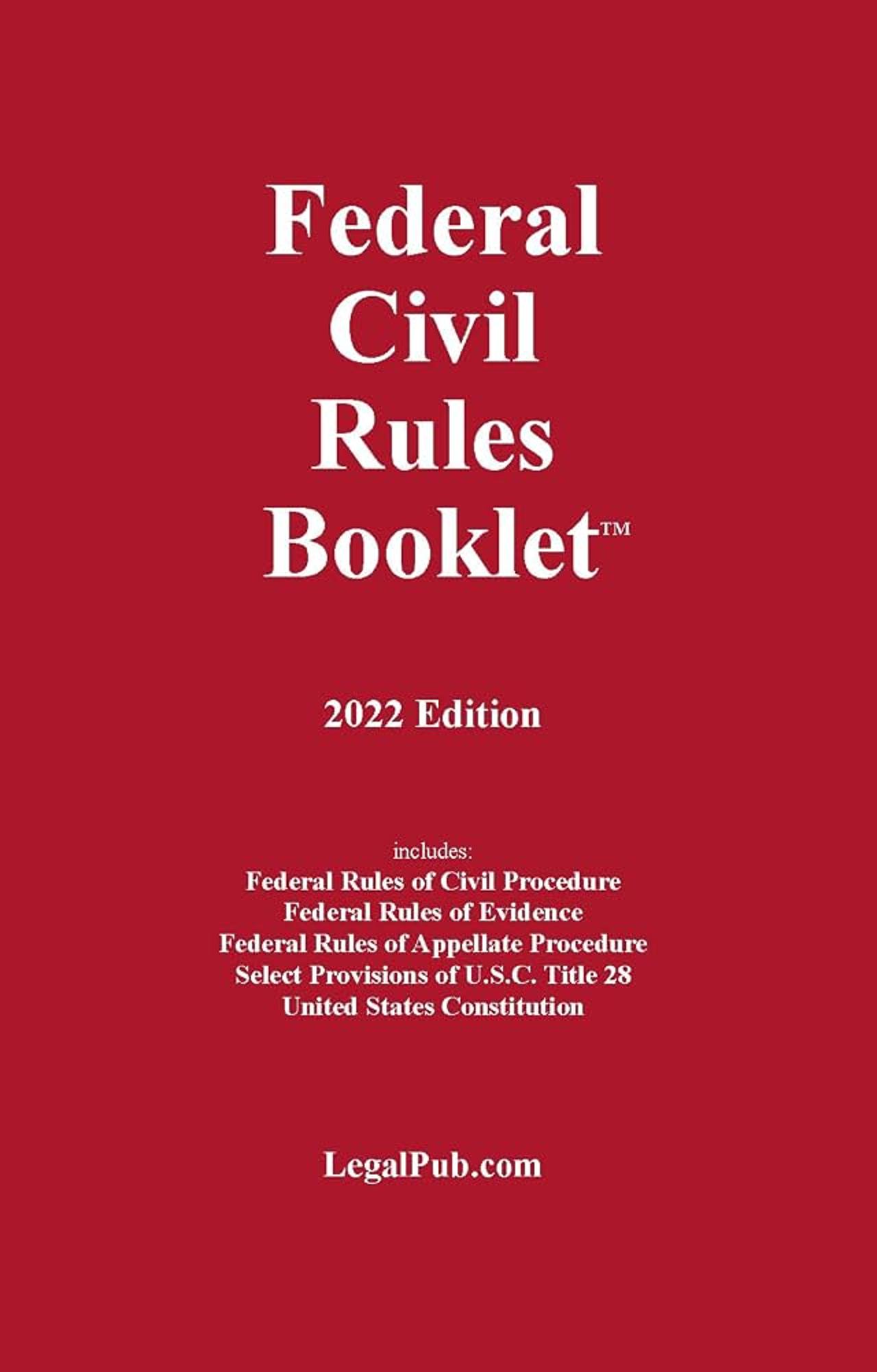 Cover image for The Federal Civil Rules Booklet