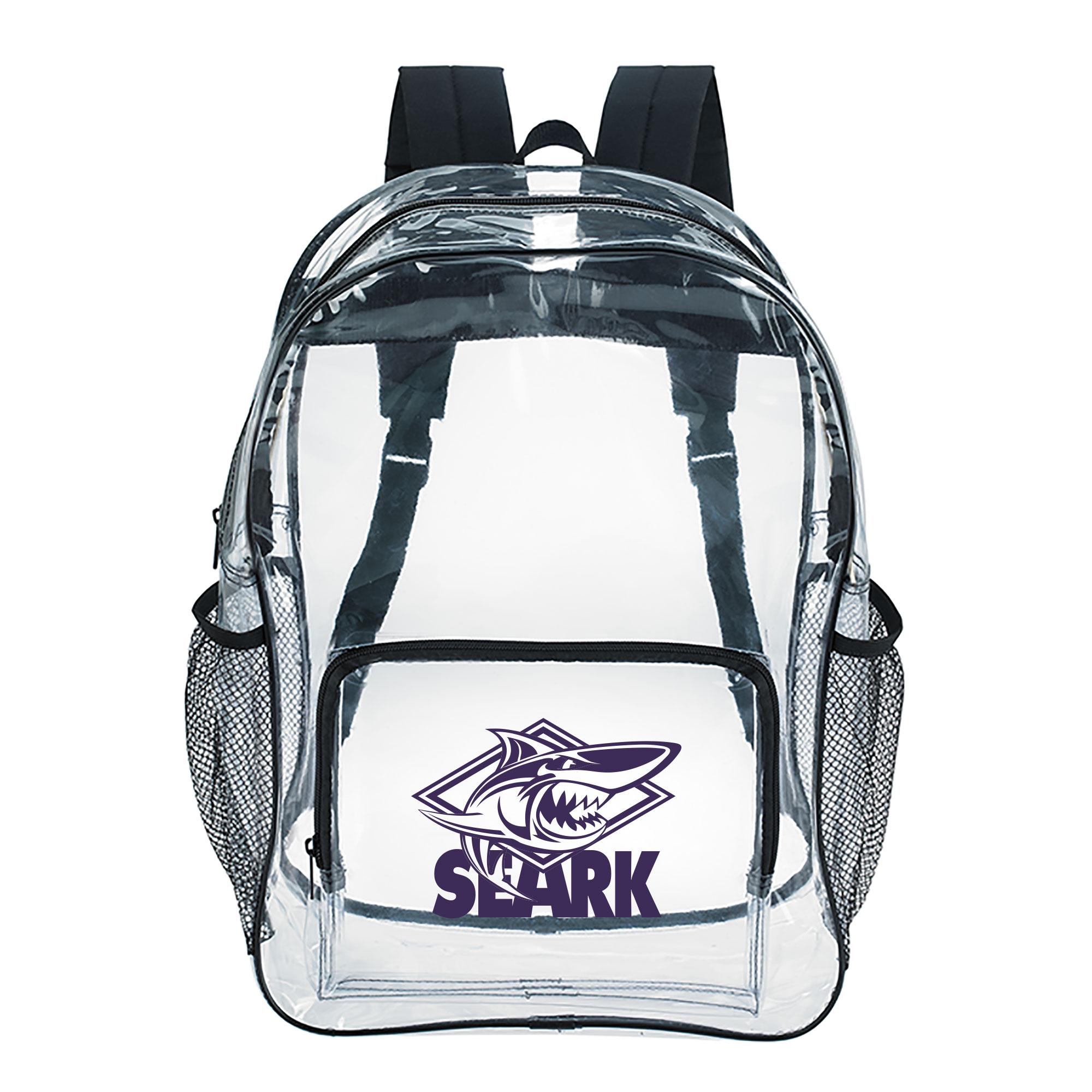 Product image 1 of 1 for Southeast Arkansas College Sharks Clear Backpack, Black