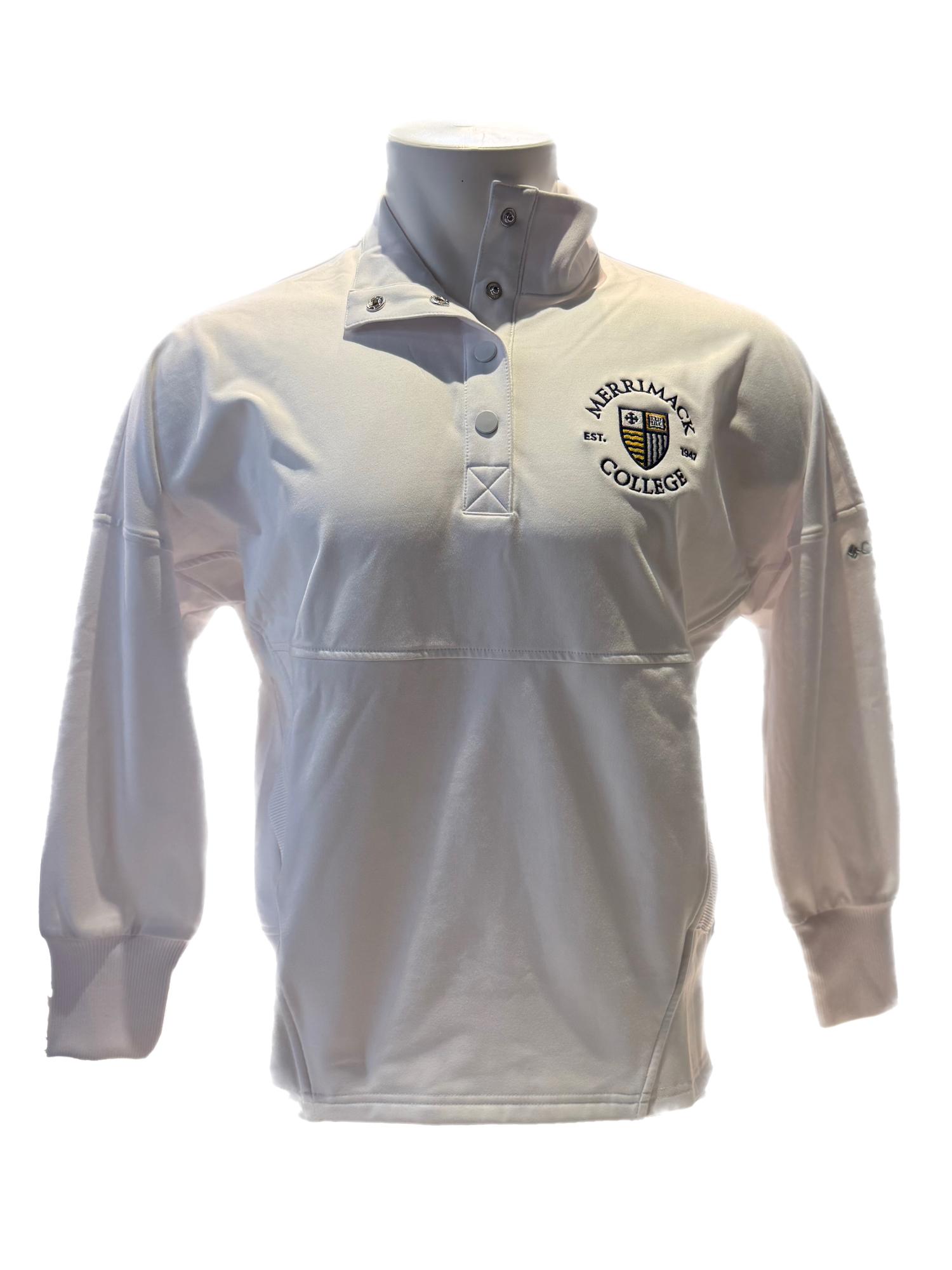 Women's Timeless Play Pullover 1/4 Snap White