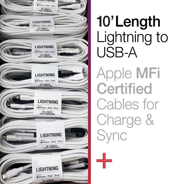 USB-A - Lightning Cable; $12.99