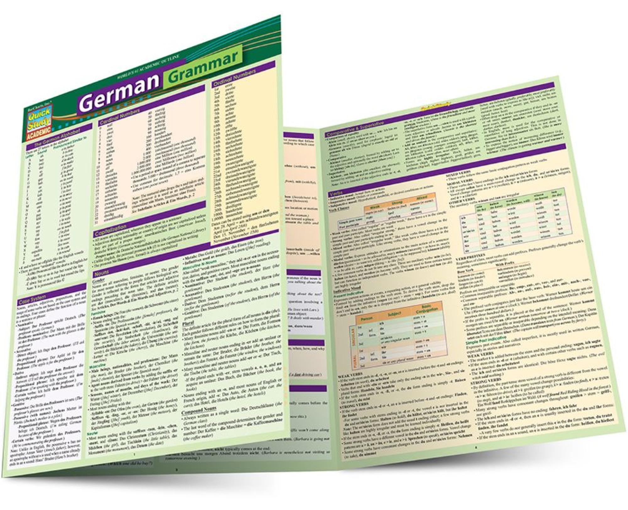 BARCHARTS / GERMAN GRAMMAR