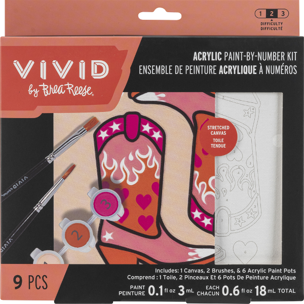 Vivid by Brea Reese Mini Paint by Number Acrylic Kit; $9.99