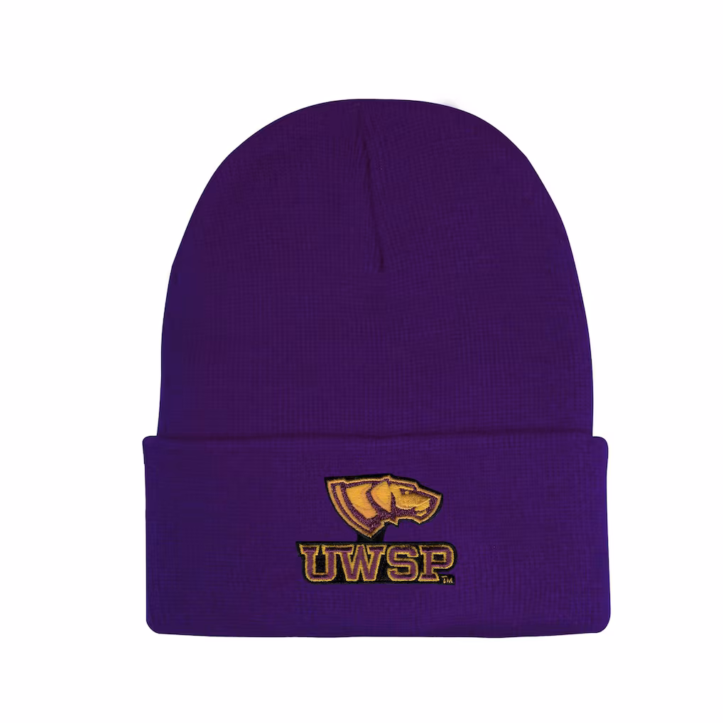Product image 1 of 1 for University of Wisconsin Stevens Point Youth North Pole Cuff Beanie, Purple