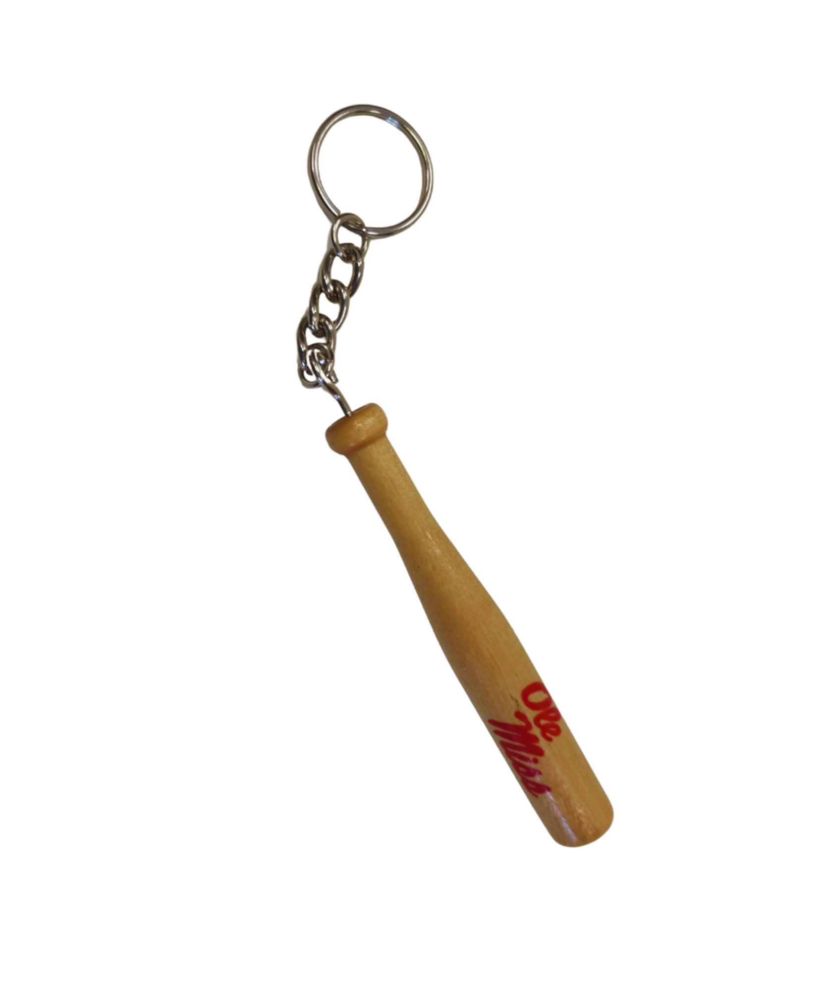 image of: Ole Miss Baseball Bat Keychain 4in