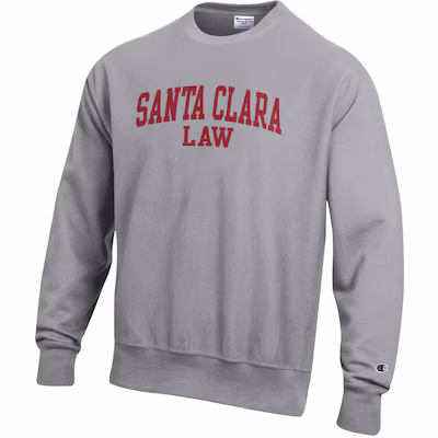 image of: Santa Clara University Champion Law Reverse Weave Crew, Gray