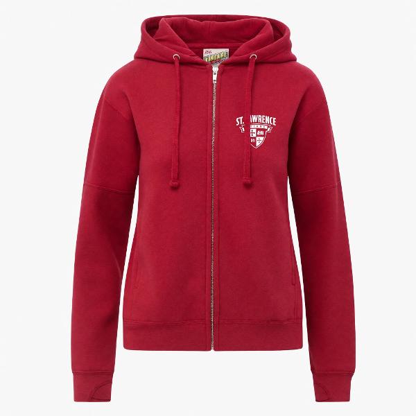 Women's Red Full Zip Hood; $39.95