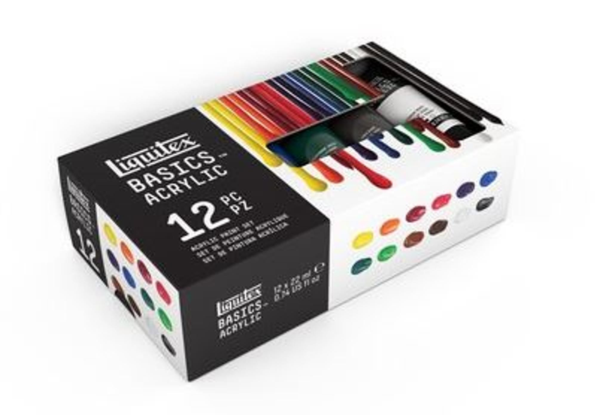 image of: Basics Acrylic Color Sets 22ml Tubes Fluorescent 6ct