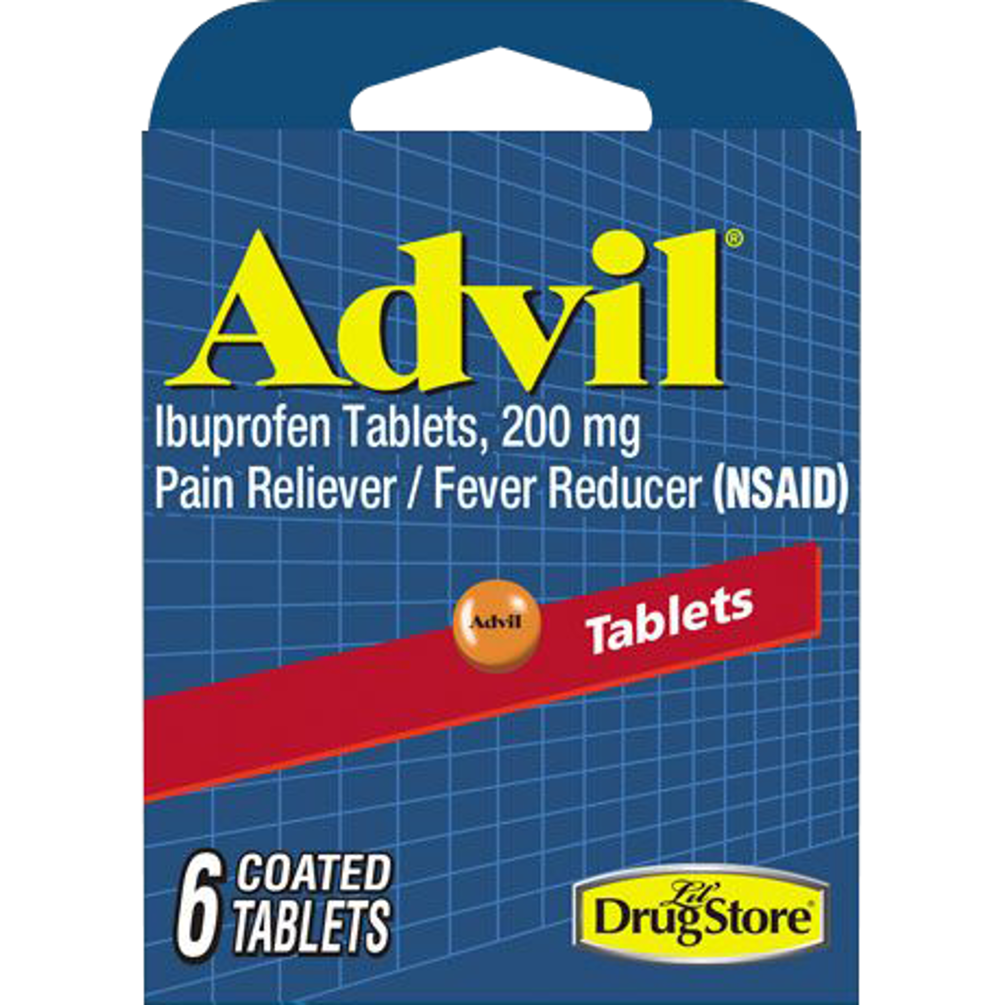 Product image 1 of 1 for Lil' Drug Store Brand Advil On-the-Go Pain Relief 6ct