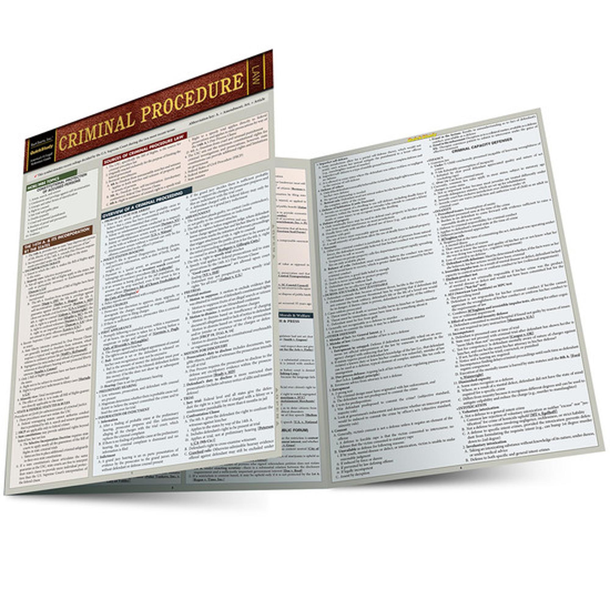 Cover image for CRIMINAL PROCEDURE LAMINATED STUDY GUIDE