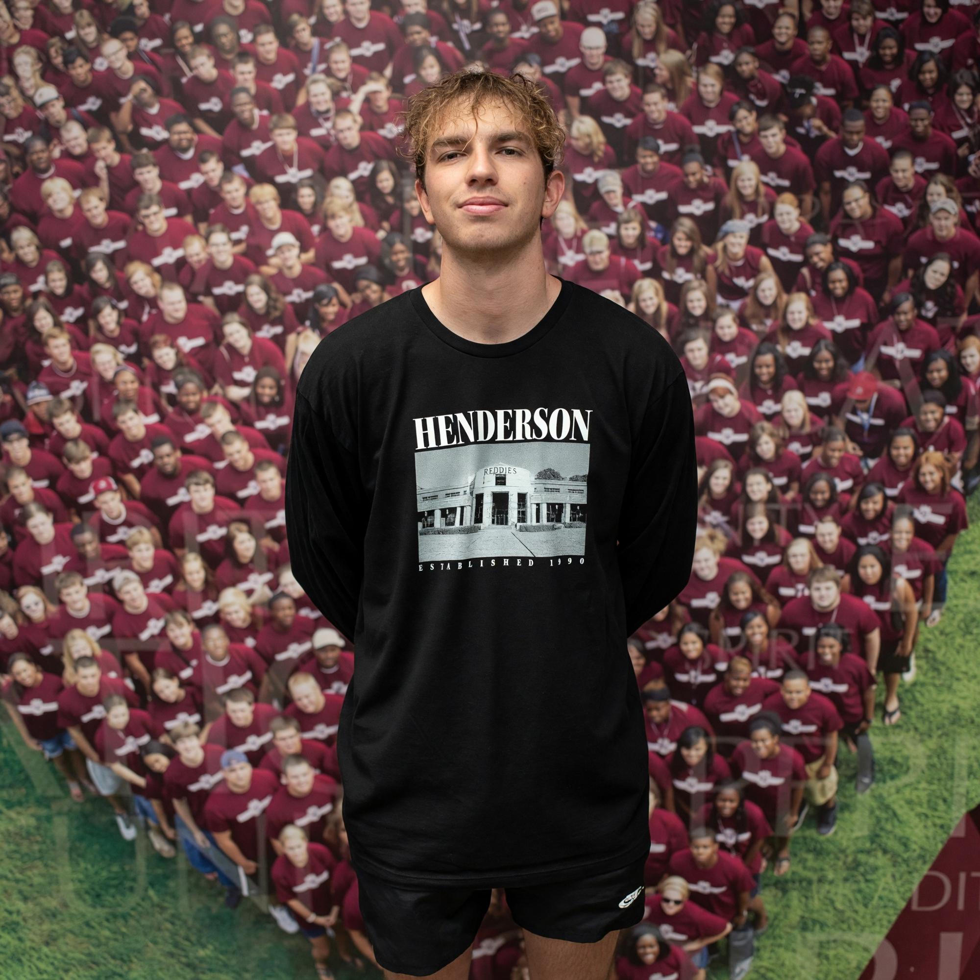 Product image 1 of 2 for Henderson Black N White Campus Essential Long Sleeve Tee