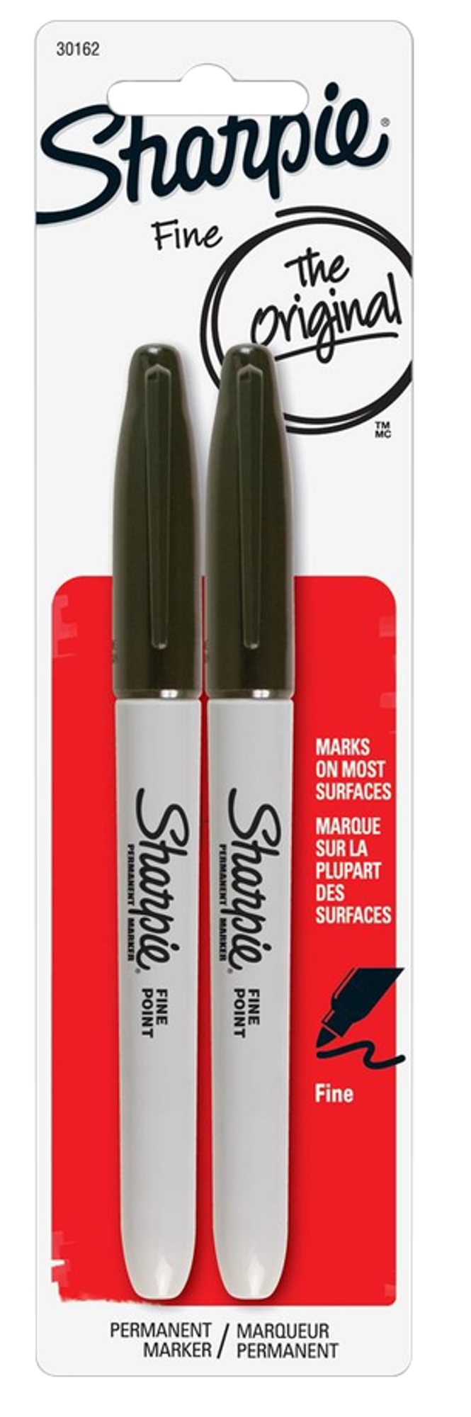 image of: Sharpie Permanent Marker - Black Fine 2Pk BP