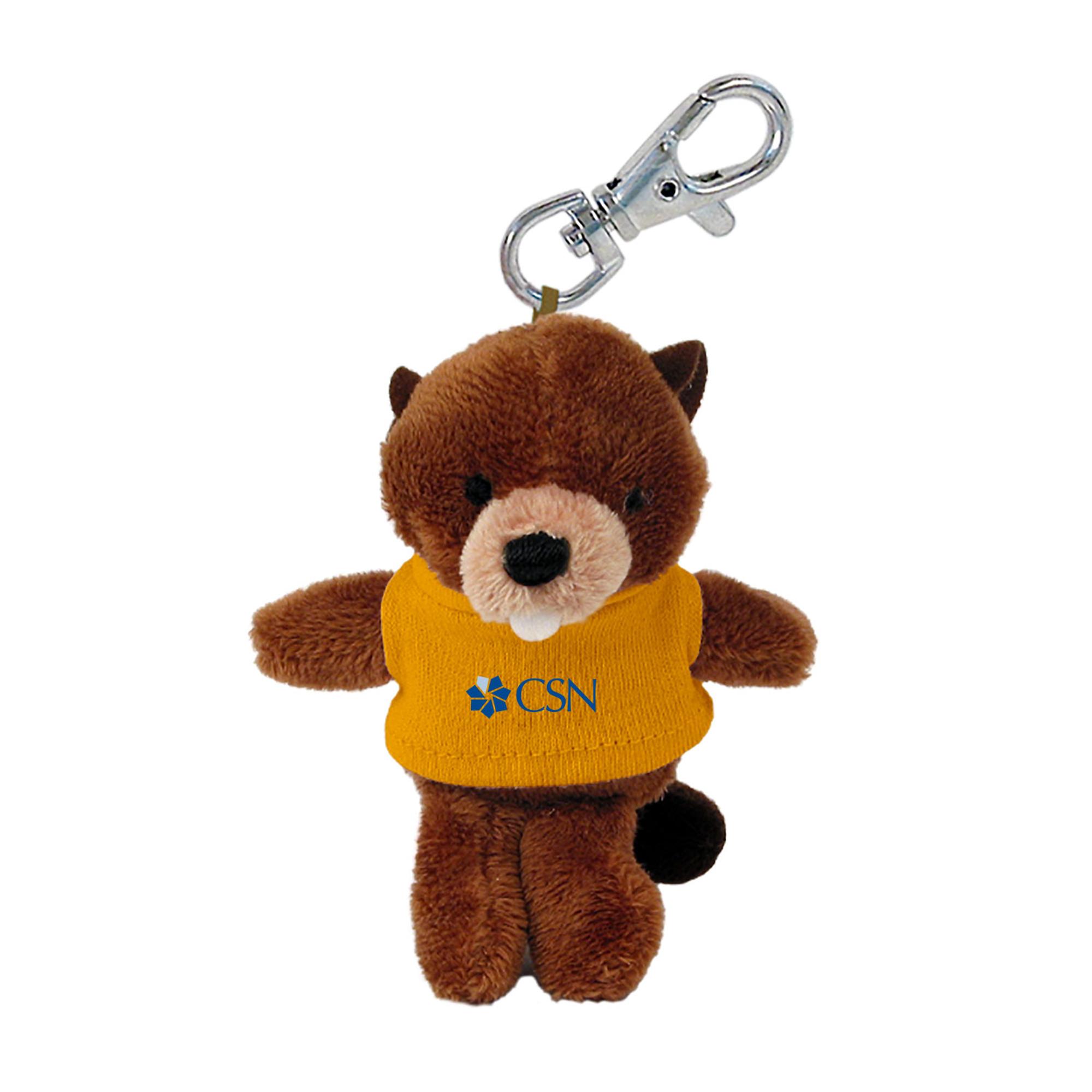image of: PLUSH KEY CHAIN BEAVER