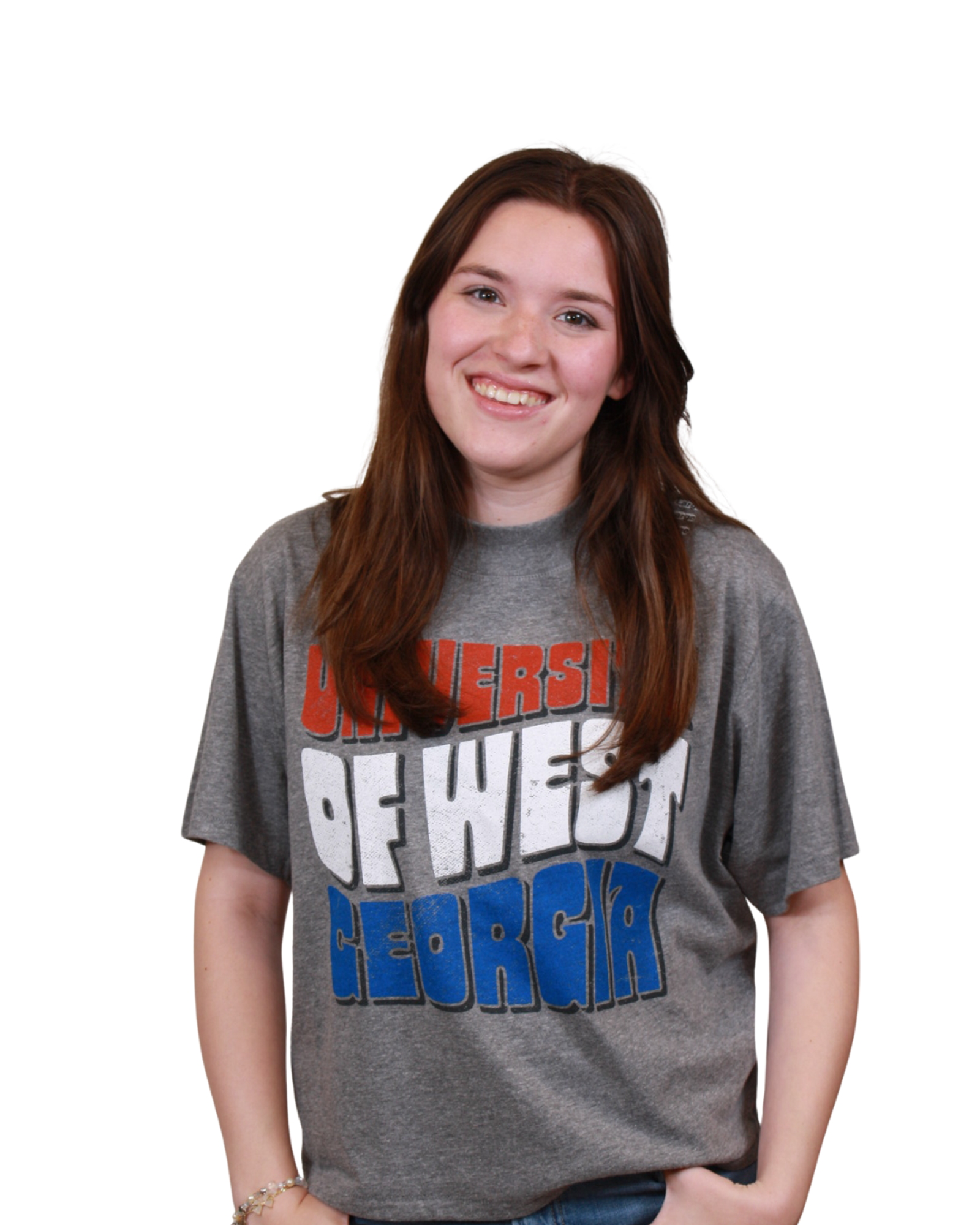 Product image 1 of 2 for University of West Georgia Josie Crop Tee – UWG Text Graphic Tee