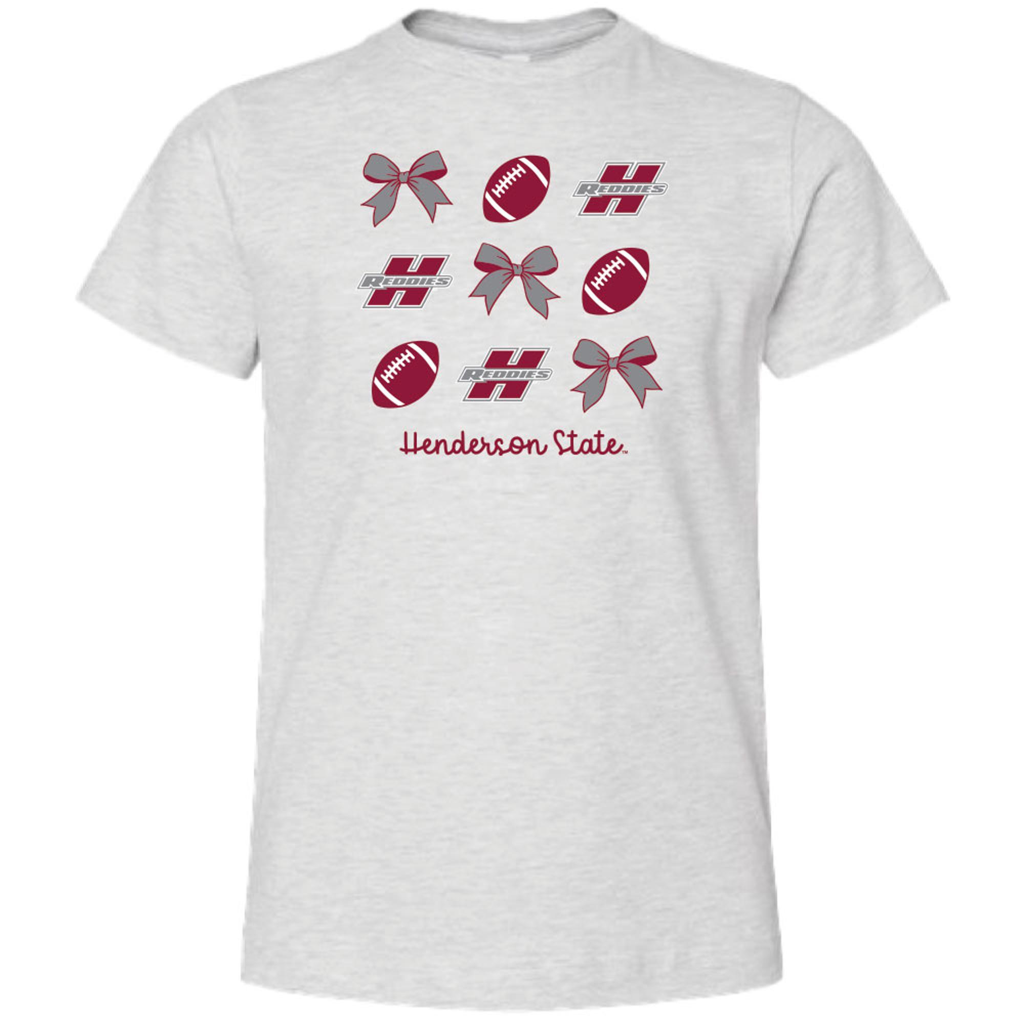image of: Henderson State Football Bows Youth Elevated Short Sleeve Tee