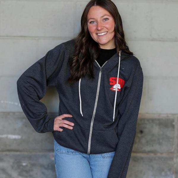 MV Retro Heather Full Zip – Charcoal; $36.99