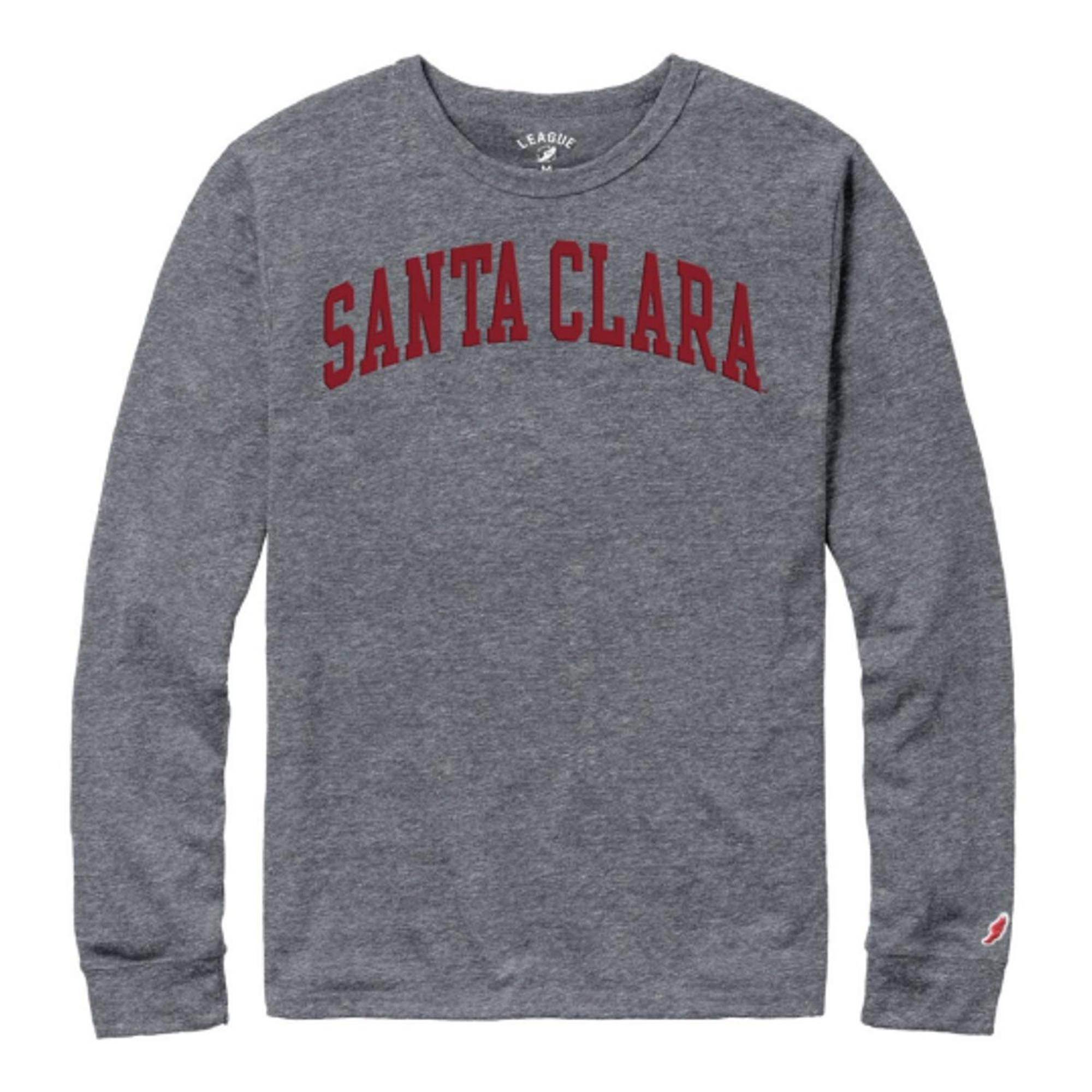 Product image 1 of 1 for Santa Clara Broncos Victory Falls Long Sleeve Tee, Santa Clara Arch Logo, Fall Heather