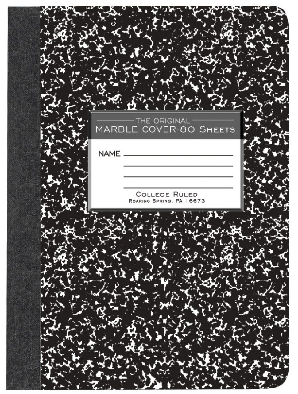 image of: Roaring Spring Marbled Composition Book College Ruled