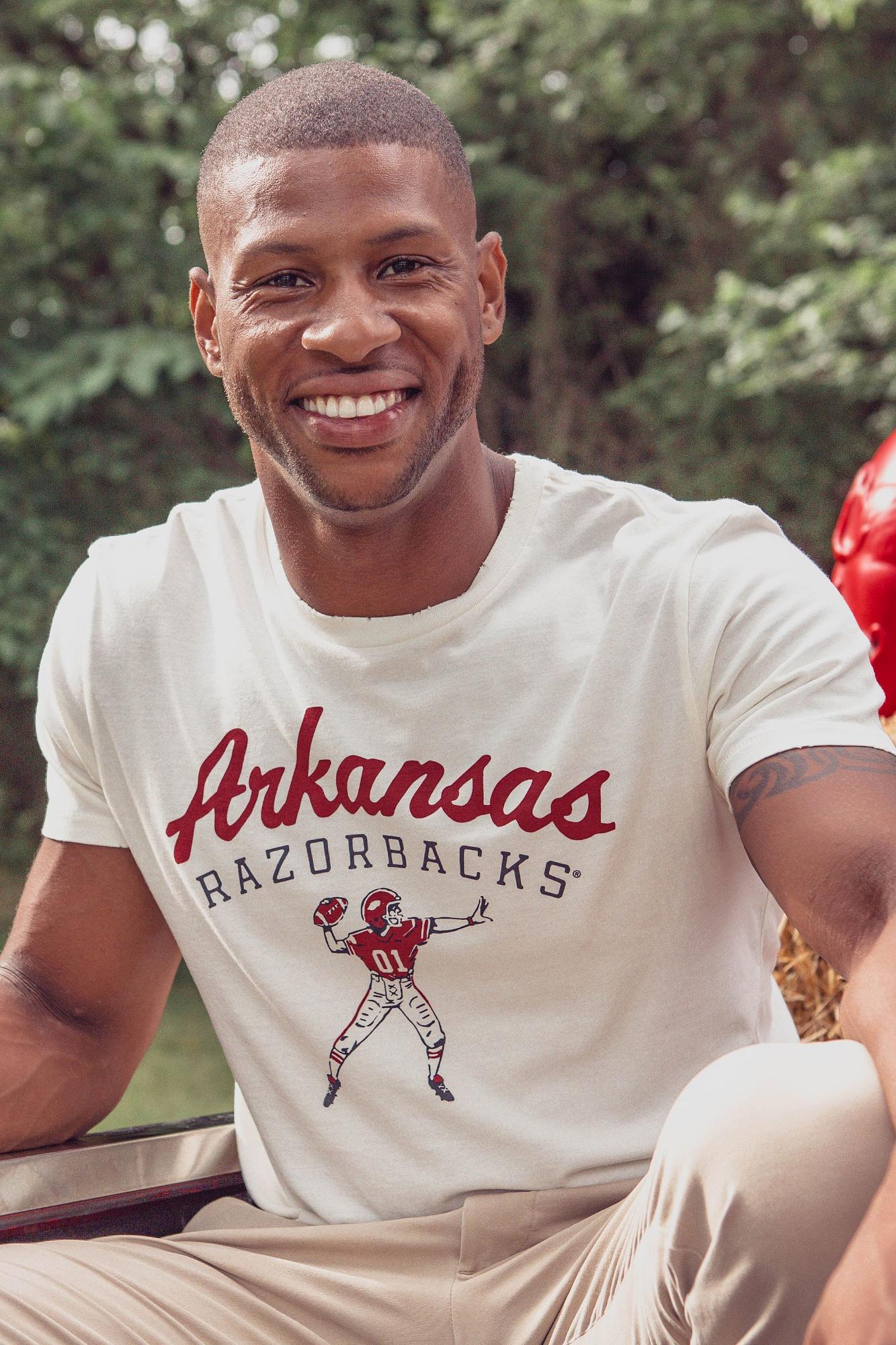 image of: Arkansas Razorbacks Football Matchbook Hog Distressed Short Sleeve Tee