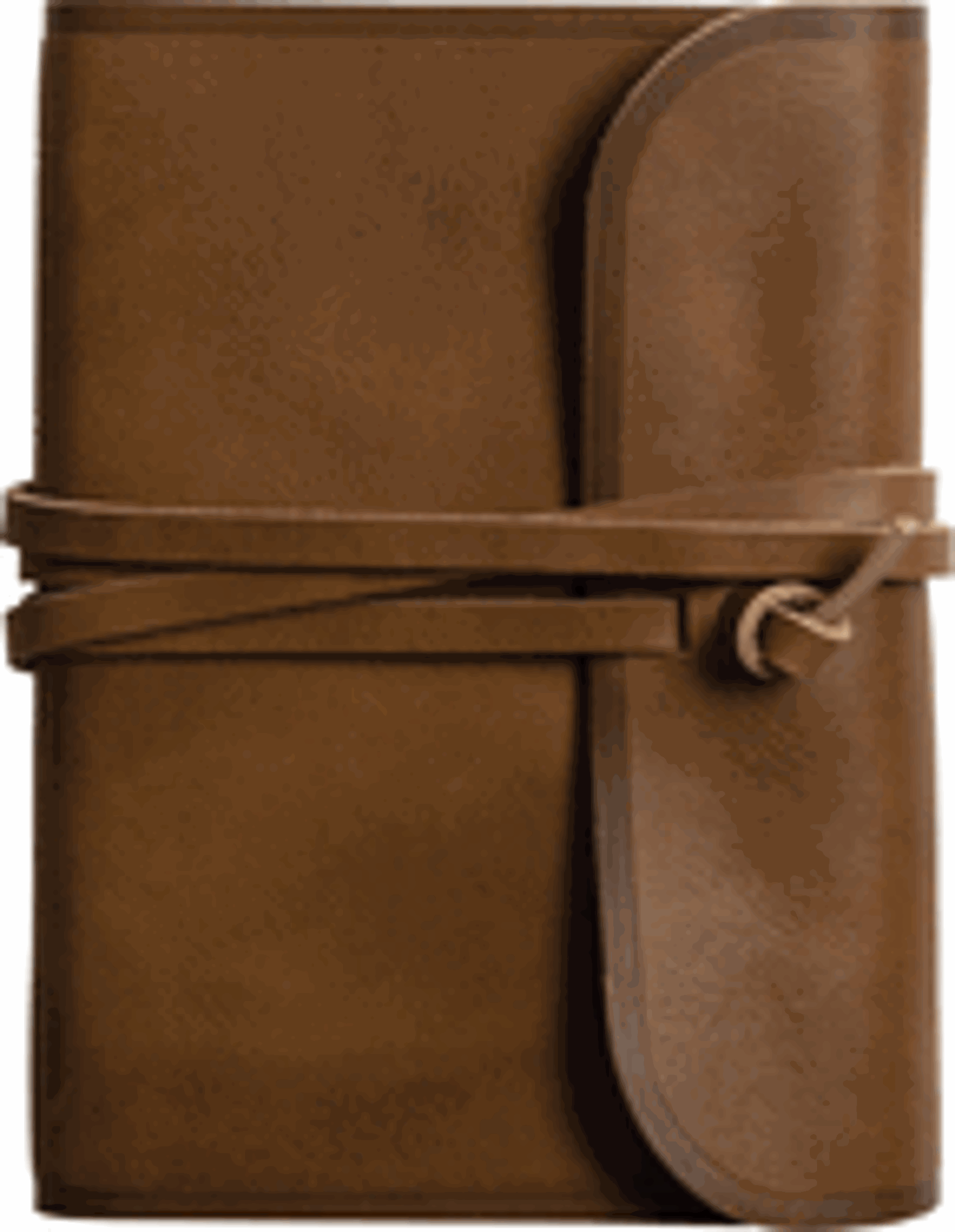 Cover image for ESV Large Print Compact Bible, Red Letter (Natural Leather, Brown, Flap with Strap)