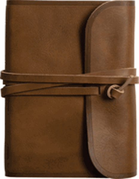 ESV Large Print Compact Bible, Red Letter (Natural Leather, Brown, Flap with Strap); $89.99