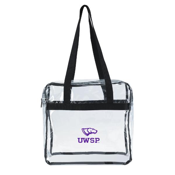 UWSP Clear Game Zippered Tote, Black; $22.98